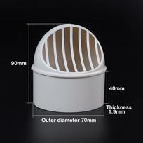PVC Air Vent Half Spherical Exhaust Grille Cover New Ducting Ventilation  Wall Ceiling 75mm