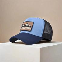 Madinga vasarinė tinklinė beisbolo kepuraitė su išsiuvinėtu saulėlydžio kalnų dizainu, lauko apsaugos nuo saulės snapback kepurė One Size gray
