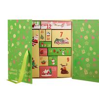 24pcs/set Christmas Advent Calendar Box Kraft Paper Candy Box 24 Days Countdown to Xmas Gift Boxes Navidad New Year Decorations As Shown žalia