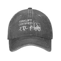 Šakinis krautuvas Sertifikuotas Juokingas Šakinio krautuvo Vairuotojas Operatorius Aksesuarai Kepuraitė Vyrai Moterys Madingos Kepurės Skrybėlė Reguliuojama Trucker Kepurės Adjustable