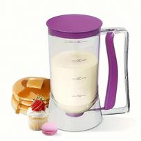 Cake batter separator, measuring cup dispenser, handheld DIY baking tool violetinė