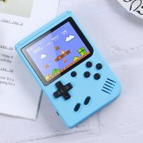 Macaron Mini Retro delninė žaidimų konsolė 500 viename žaidime Dvigubas vaikų namų televizorius Nostalgic 10cm by 14cm by 5cm mėlyna