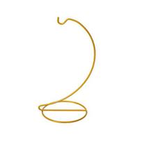 Ornamentinis stovo laikiklis stikliniams rutuliukams Spiralinio dizaino laikiklis su stabiliu geležiniu pagrindu oro augalų terariumo raganos rutuliniam stovas vestuvių namų biurui auksinė