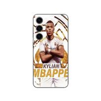 Coque Samsung Galaxy S25 Kylian Mbappe Real Madrid wallpaper celebration Maniacase juoda