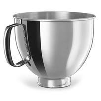 1 PCS Stainless Steel Bowl For Kitchenaid Classic&Artisan Series 4.5-5 QT Tilt-Head Mixer 304 Stainless Steel Dishwasher Safe none black