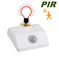 E27 Žmogaus kūno jutiklio lempos laikiklis LED 220V 110V E27 sąsaja PIR judesio jutiklio jungiklis namų apšvietimui koridoriaus kambario laiptai 1 Pcs Sensor Lamp Holder