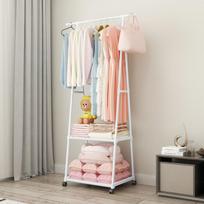 Floor-Standing Coat Rack Triangle Pulley Clothes Racks with Wheels Household Simple Coat Shelf Bedroom Hanging Clothes Rack balta