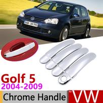 skirtas Volkswagen VW Golf 5 MK5 Golf V Rabbit 1K GTI 2004~2009 Chromuotas durų rankenos dangtelis Automobilio priedai Lipdukai Apdailos komplektas 2005 2008 m. Bowl 2 Door