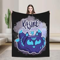 B-Blox Kitsune All Characters Fruits Blanket Game Cartoon Fuzzy Throw Blanket Decoration Ultra-Soft Warm Bedspread Multifunction 75x90cm