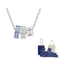Swarovski Connexus Synthetic Cubic Zirconia Magnet, Rhodium Plated, Faux Crystal Necklaces Womens Silver F-Original Brand Box And Bag (Color Random) sidabras