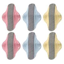 6pcs aldult Reusable Period Pads Leakproof Washable Breathable Mat  Napkins Reusable Feminine Pad for Elderly Urinary Postpartum