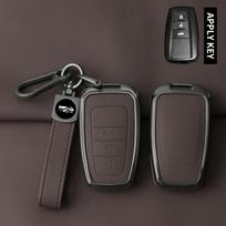 Car Key Case Cover Fob For Toyota Prius Camry Corolla Chr C-Hr Rav4 Land Cruiser Prado Zinc Alloy Protector Keychain Accessories