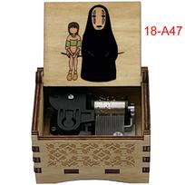 Wood Crafts Always with me Music Box Mini Wooden Music Box Handcrafted Magical Gift Fantasy Music Box for Fans Home Decor (as the picture,Small)