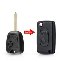 For Peugeot 206 306 307 107 207 407 For Citroen C1 C2 C3 Saxo Berlingo Xsara Picasso Modified Flip Remote Key Shell Case (as the picture,1PCS)
