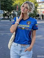 26 Vasaros Vyrų ir Moterų Ekvadoro Futbolo FANO Marškinėliai Dovana Mylėtojams T-shirt Gerbėjo Dovana Didelio Dydžio Madingas Gatvės Viršus futbolo gerbėjų T-shirt S