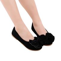 Mergaitei slip-on balerinos su kaspinėlio detalėmis, princesės bateliai, patogūs, minkštas padadas, kasdieniai suknelės bateliai vaikams 21 juoda