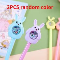 2/4pcs Sparkling Gel Pens - Smooth Black Ink Writing for School & Office Supplies,Festival Supplies.Cute and Creative Design
