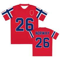 Norway Football Tee Jersey O-neck Short Sleeve Summer Men Women T-shirt Loose Casual Fashion Unisex Streetwear Tshirts Print Top S