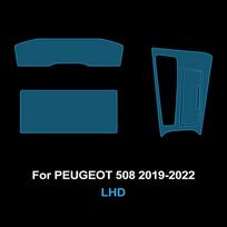 Car Interior Anti-scratch TPU Film for Peugeot 508 2019-22 Center Console Dashboard Navigation Pre-cut PPF Film Auto Accessories