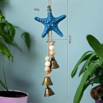 Starfish Wind Chimes with Bells - Garden Wind Chime Decor, Home Bell Hanging Decor, Suitable for Homes, Patios, Porches