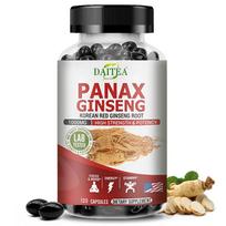 Premium Panax Ginseng Capsules with Korean Red Ginseng Root for Energy and Focus Support 120 Capsules 120PCS