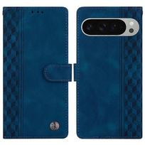 Compatible For Google Pixel 9 Pro XL Leather Case Imprinted Checkered Pattern Wallet Stand Flip Phone Cover juoda