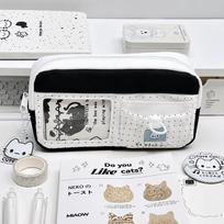 Polka Dot Pen Bag Black White Stationery Bag Korean Pencil Case  Back To School Only Pen Bag