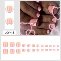 24pcs Pink Starry Sky French Tip Press-On Nails Women Minimalist Chic Reusable Nail Art Set Gel Adhesive Type