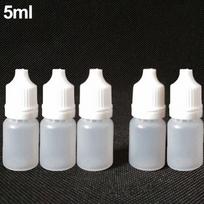 5 vnt. 5-100 ml tušti plastikiniai suspaudžiami lašintuvai buteliukai akims skirtų skysčių indeliai 5 ml