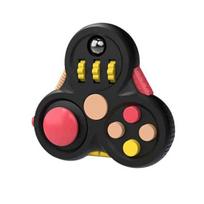 „Fidget Pad“ neslystantis daugiafunkcis plastikinis nerimą mažinantis žaislas „Fidget Controller“ juoda