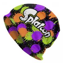 Splatoon Žaidimo kepuraitės Beanie skrybėliai Spalvingi Grafiti Hip Hop Unisex Lauko kepurės Šilta Dvigubo naudojimo kepurė Megzta kepurė One Size purple