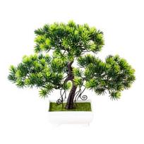 1vnt dirbtinės pušies medžio miniavaizdžio vestuvių vakarėlio namų biuro stalo bonsai dekoras žalia
