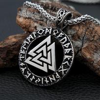 Senovinis skandinaviškas amuletas karoliai pakabukas Viking Rune apvalūs karoliai Vyriški Šiaurės šalių papuošalai Dovana poroms