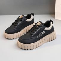 New High-altitude Board Shoes Sponge Cake Sole Wear-resistant Street Photography Trend Simple Women's Shoes Student Shoes 40