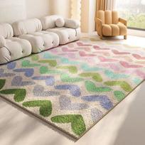 Dopamine Living Room Carpet Pink Girl Plush Children's Room Waterproof And Stain-Resistant Sofa Bedroom Bedside Premium FloorMat 100X200CM (3.3X6.6FT beige