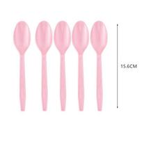 Solid Color Light Pink Party Set Disposable Tableware Paper Cup Napkin Plate Tablecloth Knife Fork Spoon for Kids Party Supplies