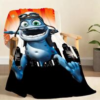 C Crazy Frog DJ Ding D Ding Antklodė Minkšta Mesti Antklodę Namams Miegamajam Lovai Sofai Iškylai Kelionei Biurui Poilsio Dangalo Antklodė Dovana 75x90cm