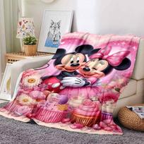 1 vnt. Pelės Peliuko Miki ir Mini Pelytės pledas Lengvas flanelinis pledas sofai, lovai, kelionėms, stovyklavimui, svetainei, biurui, sofai, foteliui 80cmx120cm pink