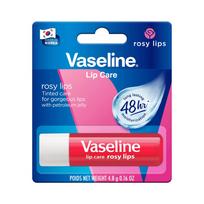 Vaseline Lip Care Rosy Lips Tinted Lip Balm Stick 4.8g Pack of 1 for Soft, Hydrated, Naturally Pink Lips