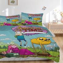 3pcs Adventure Time Duvet Cover Set (1 Duvet Cover + 2 Pillowcases, No Core) - Comfortable, And Breathable Bedroom Decoration yy251104070 135x200cm