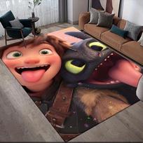 Kaip priauginti drakoną Hipo ir Bezdanties Plotas Kilimas, HTTYD Gerbėjų Jaukus Kilimas, Ideali Dovana.chl 60x90cm