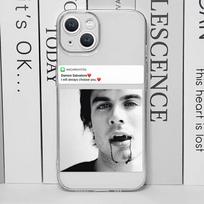 The Vampire Diaries Damon Phone Case for IPhone 11 12 13 14 15 16 Pro Mini X XS MAX 7 8 Plus Hot TV Show Shockproof Cover Fundas iPhone 14