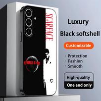 Tony Montana cool man pattern Phone Case For Samsung Galaxy S25 S24 S23 S22 S21 S20 Plus Ultra Note20 Soft Black Samsung S23 FE