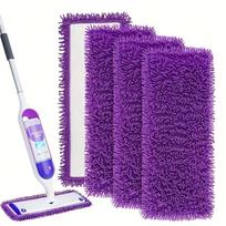 Reusable Microfiber Mop Replacement Pads, Hard Floor Cleaning 1pc violetinė