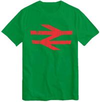 British Rail Logo Tshirt As Worn By Damon Albarn Retro Arrows Railway Unisex Kids S