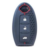 Silicone Key Case For Nissan Tiida Qashqai J11 J10 Micra Kicks Altima X-Trail Fuga Navara Leaf Note Sentra Murano Car Key Cover