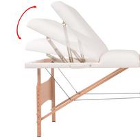 3 Zone Folding Massage Table 10 cm Seat Padding White