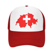 Fashion Swiss Map Switzerland Flag Trucker Hat Unisex Women Personalized Adjustable Unisex Baseball Cap Summer Hats Trucker Hat