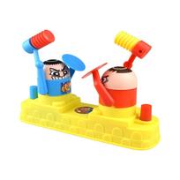 Interactive Tabletop Boxing Toy for Kids Durable Plastic Material with Manual Control Levers Fun Game Set for Two Players S geltona