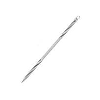 Stainless Steel Blackhead Remover Tool with Dual End Loop and Sharp Needle for Skin Care and Acne Extraction Precision Tool One Size white